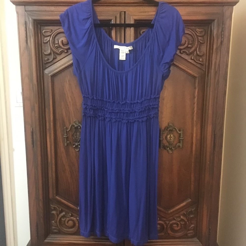 Max Studio Royal Blue Ruched Swing Dress  🌀